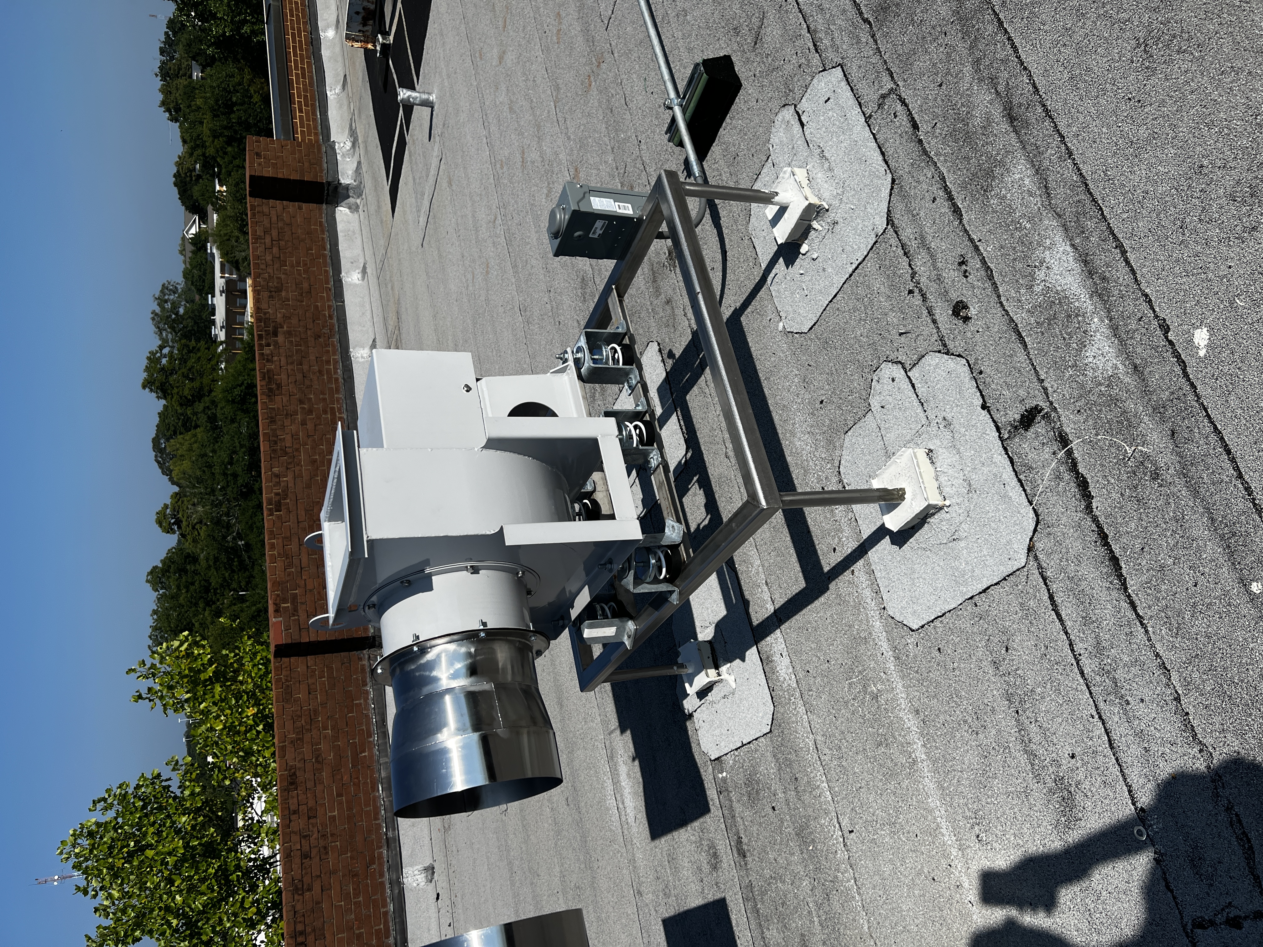 Photograph of the installed exhaust fan